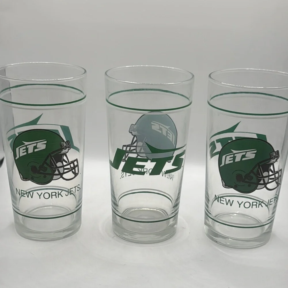 New York Jets Green Glass Tumbler Set